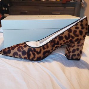 Leopard Print Block Heel Pumps